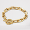 GOLD SQUARE CUBAN LINK CHAIN BRACELET
