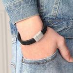 MAGNET LEATHER BRACELET - 12MM - Vignette | WRIST ATTIRE