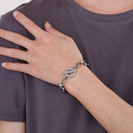 SILVER SQUARE CUBAN LINK CHAIN BRACELET - Vignette | WRIST ATTIRE