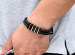 STRIPED LEATHER BRACELET - Vignette | WRIST ATTIRE