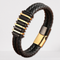 STRIPED LEATHER BRACELET