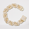 3-ROW DIAMOND CUBAN CHAIN BRACELET - 16MM