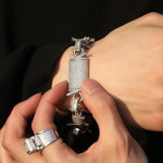 BARBED WIRE DIAMOND CHAIN BRACELET - 19MM - Vignette | WRIST ATTIRE