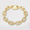 COFFEE BEAN CHAIN DIAMOND BRACELET - 12MM