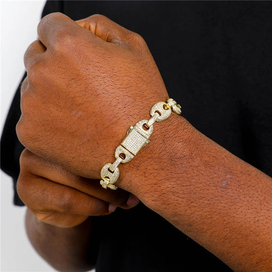 COFFEE BEAN DIAMOND BRACELET - 12MM