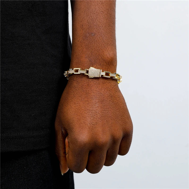 CUBIC CHAIN DIAMOND BRACELET - 7MM