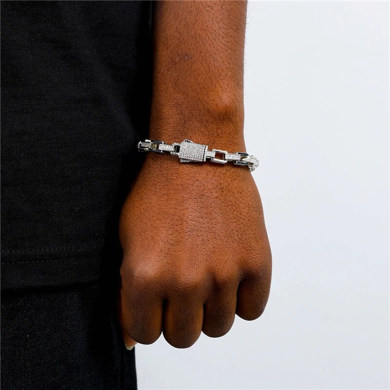 CUBIC CHAIN DIAMOND BRACELET - 7MM