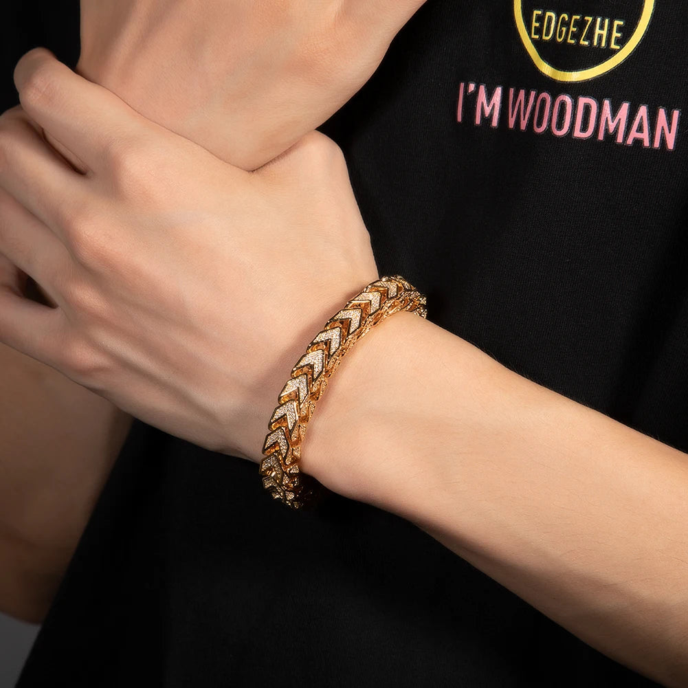 FRANCO CHAIN DIAMOND BRACELET - 9MM