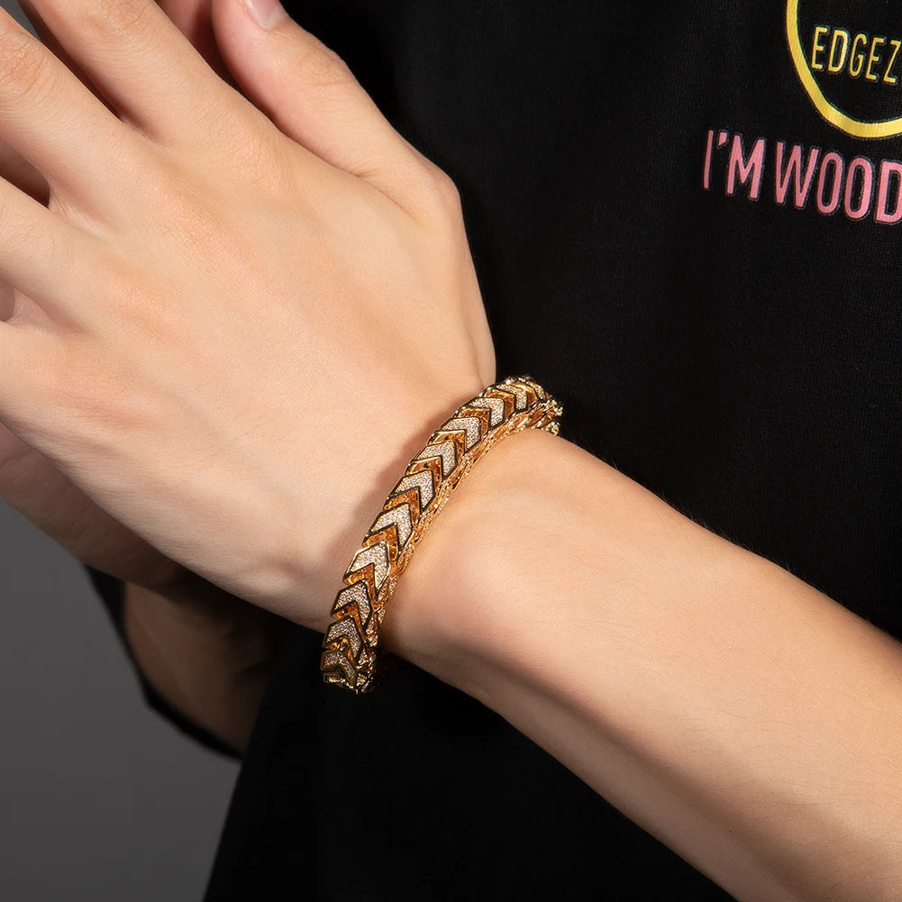FRANCO CHAIN DIAMOND BRACELET - 9MM