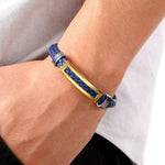RECTANGULAR STEEL LEATHER BRACELET - Vignette | WRIST ATTIRE