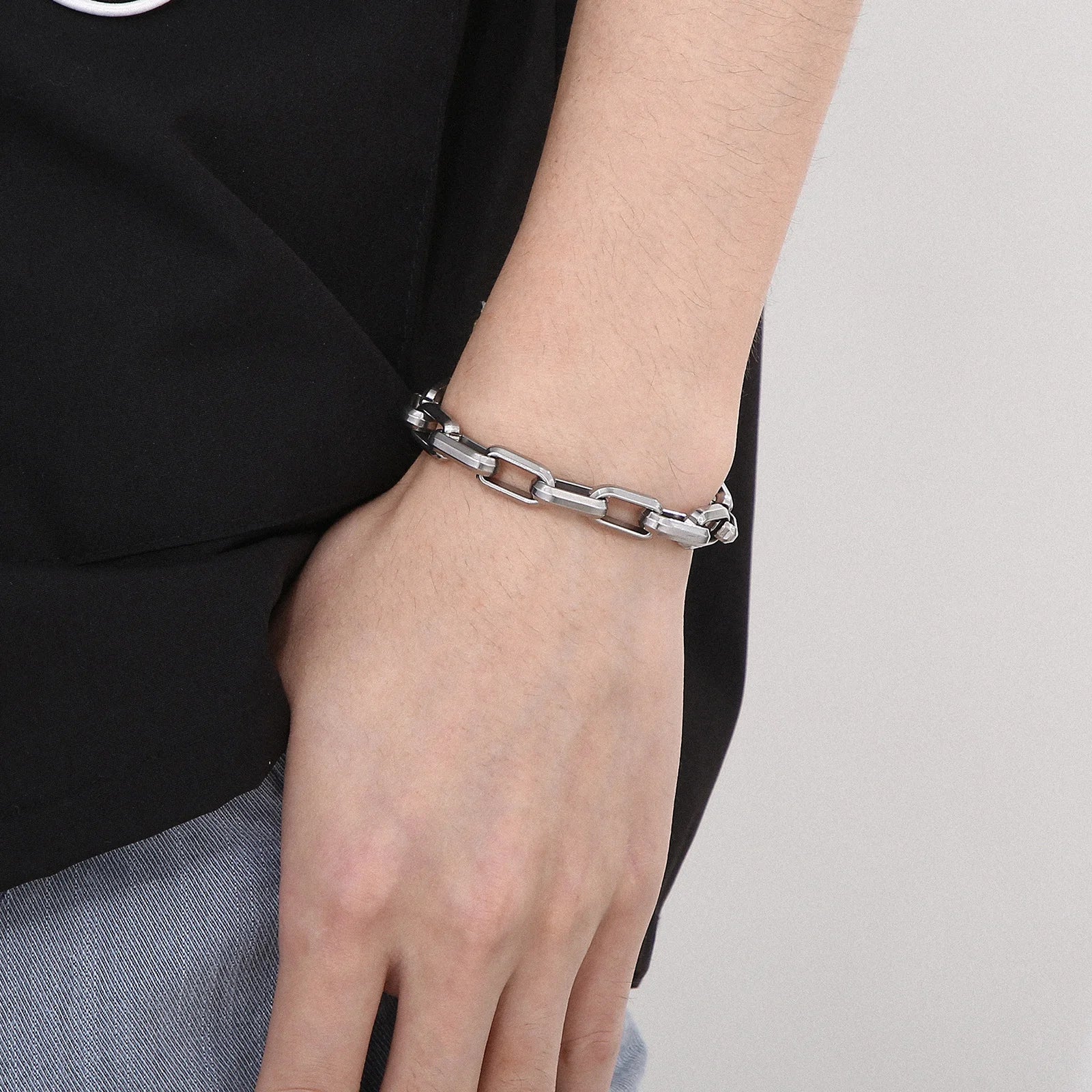 SILVER CHAIN BRACELET - 9MM