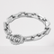 SILVER SQUARE CUBAN LINK CHAIN BRACELET
